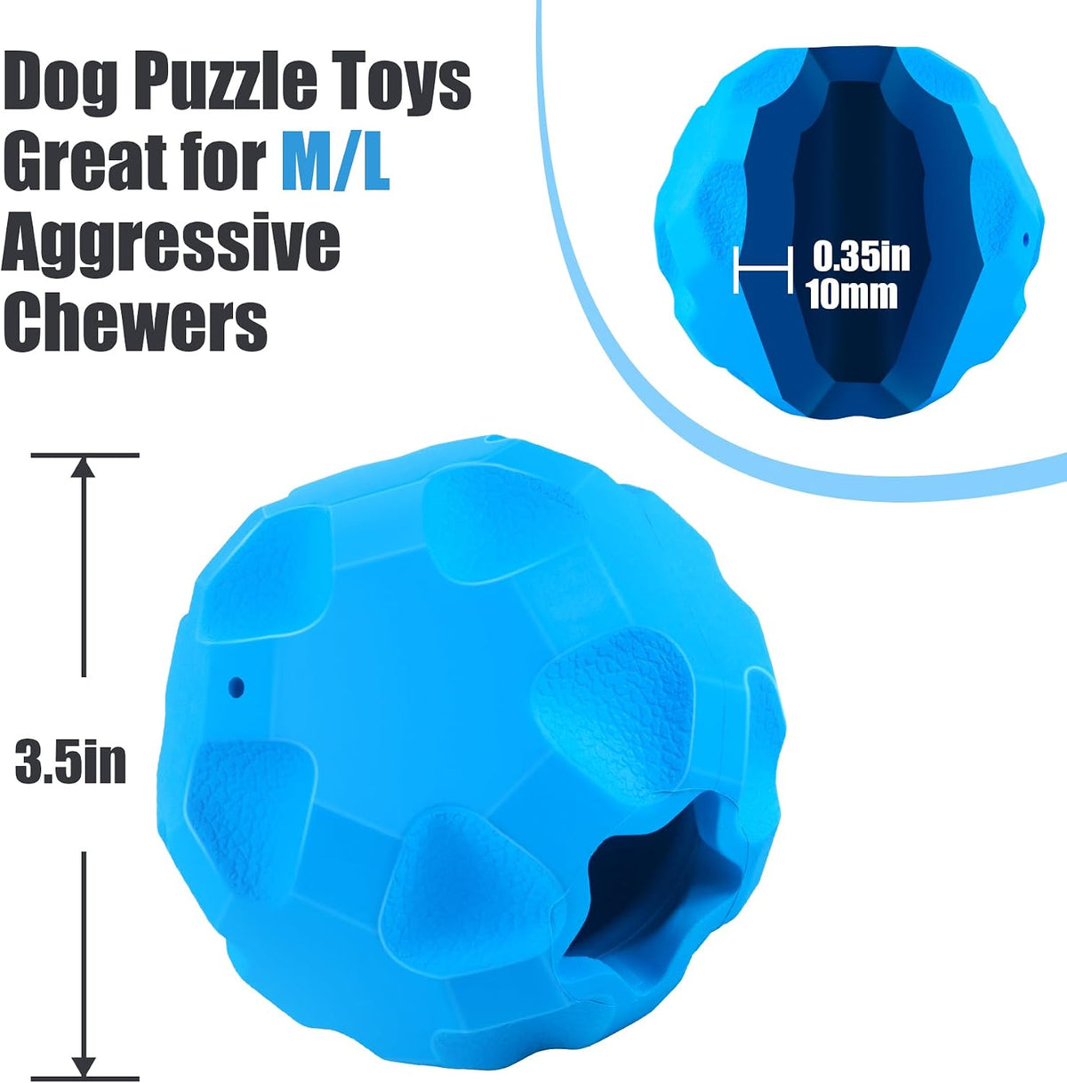 Rubber Treat Dispensing Cognitive Dog Toys for Aggressive Chewers Breed