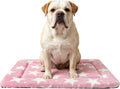 Dog Bed Mat,Reversible & Ultra Soft Kennel Pad-Machine Washable Pet Bed for Dogs & Cats-All-Weather Crate Liner for Crates,Carriers & Travel (Big Star&Pink, 30.0" L x 20.0" W x 1.5" Th)
