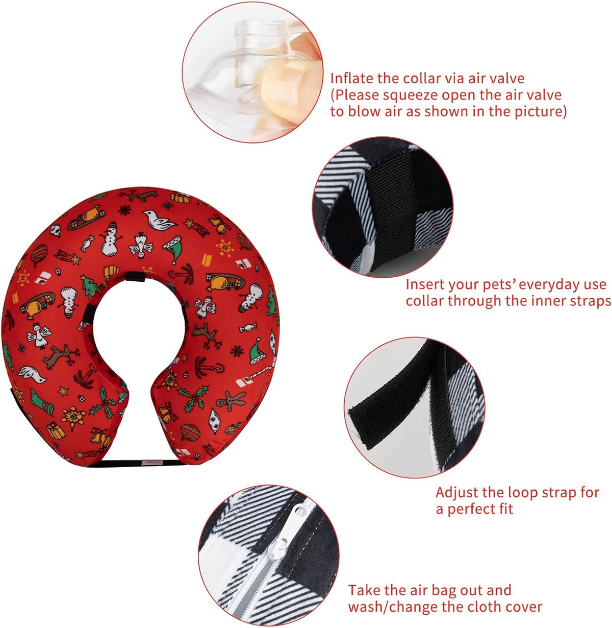 CuteBone Dog Recovery Cone for Small Medium Dogs & Cats
