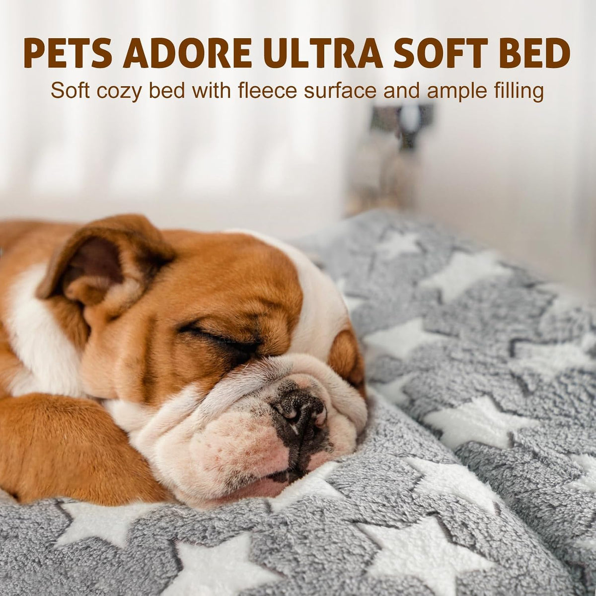 Mora Pets Dog Bed Crate Pad Ultra Soft Pet Mat Star Print 2 Pack 22 in Grey
