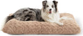 EHEYCIGA Washable Large Dog Bed for Crate, 36x27 Inch Pet Bed, Camel