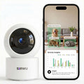 AI Pet Camera Indoor, Multi-Pet Recognition for Up to 6 Pets, 2K 3MP Dog & Cat Camera with 360° Auto Tracking, AI Daily Summaries, Night Vision, 2-Way Audio, 2.4/5GHz WiFi