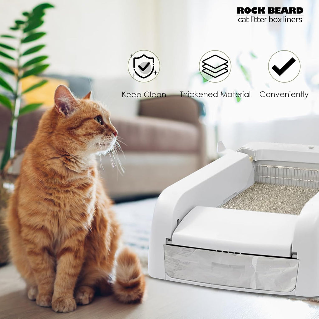 30 Count Cat Litter Box Bags Liners Compatible with Petsafe Self-Cleaning Cat Litter Box,Easy Clean & Replaceable Waste Bag