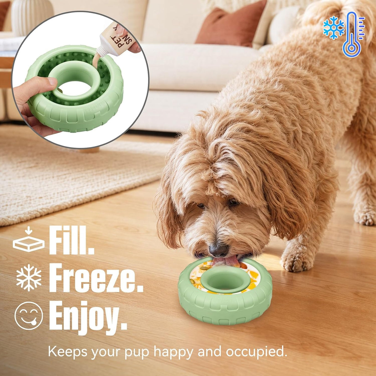 Dog Enrichment Lick Bowl, Bestalk Slow Feeder Lick Mat for Dogs, Freeze Puzzle Licking Bowl for Anxiety Relief, BPA Free Silicone, Dishwasher Safe(Green,M)