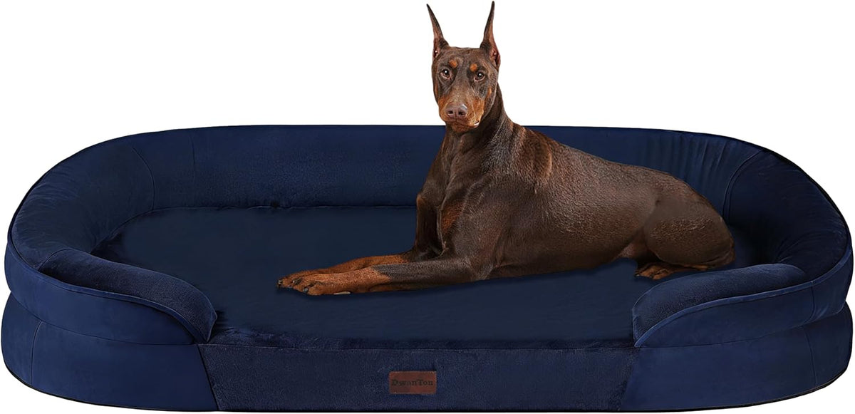 Dwanton Orthopedic Waterproof XX-Large Dog Bed Sofa, Gel Memory Foam, 48"