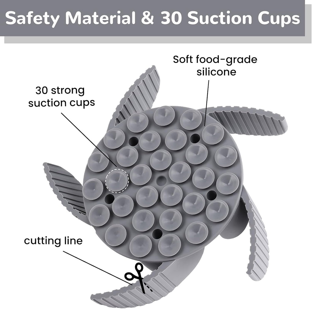 MateeyLife Cuttable Slow Feeder Dog Bowls Insert with Suction Cups for Medium & Large Dogs to Slow Down Eating– Fits Metal & Ceramic Bowls(Gray)