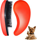 Small Dog Brush, Skin-friendly Soft Bristles (Orange) | Puppy Hair Brush, Massage and Bath Supplies, Pet Grooming Tool for Teddy, Yorkies, Maltese, Shih Tzu, Chihuahua