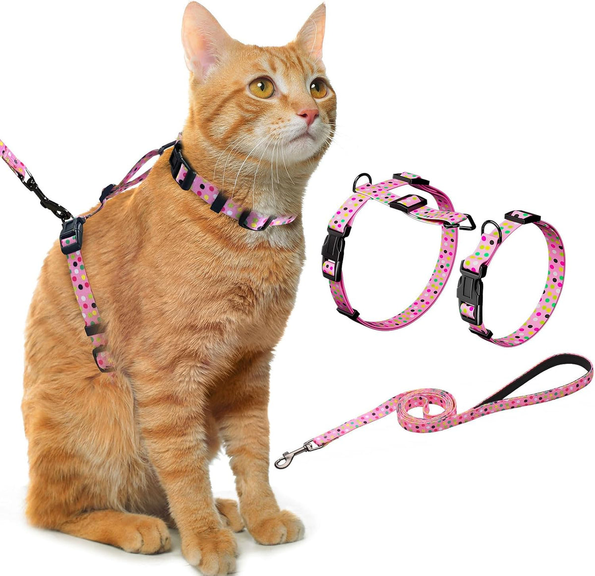 Hikiko Cat Harness and Leash Set Adjustable Cat Collar