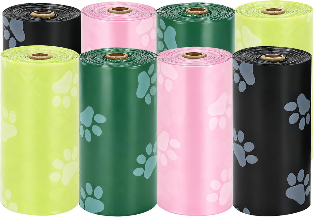 120Pcs Thick Dog Poop Bags Rolls, Leak-Proof Poop Bags for Dog and Cats Litter, 9x13 Inch Scented Pet Waste Bag for Small - Large Dogs Walking, Fits Most Doggie Bag Holder for Leash