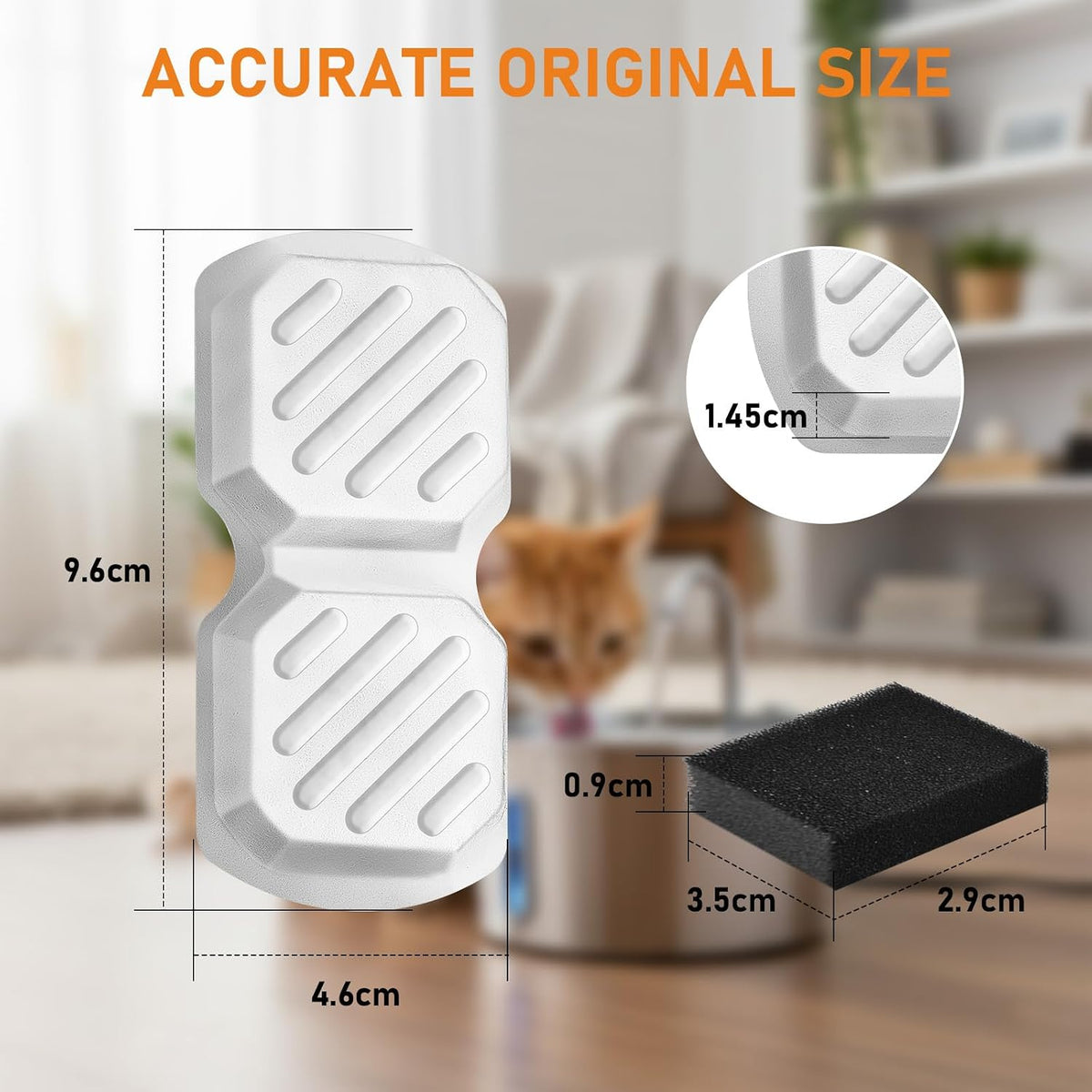 8 Pack Cat Water Fountain Filters Replacement