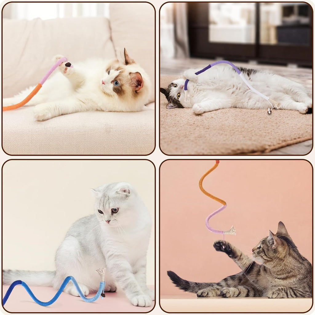TINDTOP Cat Toys Chew Ropes, 3 Pack Interactive Cat Nip Kicker Toy | for Indoor Kittens, Teeth Cleaning Toy for All Breeds, 19.5 Inches (50cm)