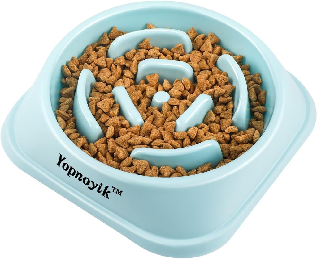 Slow Feeder Dog Bowls for Medium Dogs & Cats | Non-Slip Base, Anti-Choking Design, Reduces Bloating & Overeating, Easy to Clean, 1.5-2 Cups