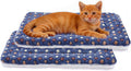 Mora Pets Cat Bed Ultra Soft Dog Crate Pad Star Print 2 Pack 18 inch Blue