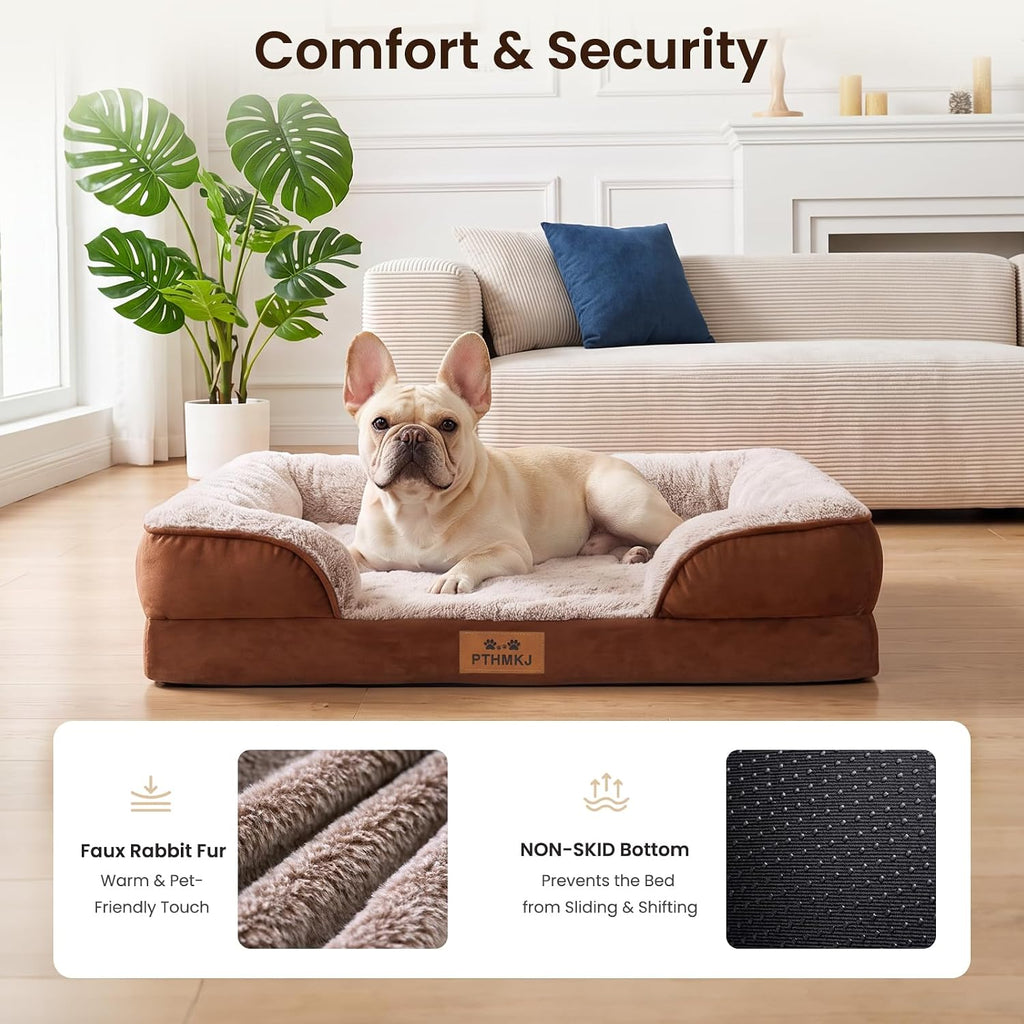 Orthopedic Extra Large Dog Bed, Memory Foam XL Dog Bed Couch, 44" L