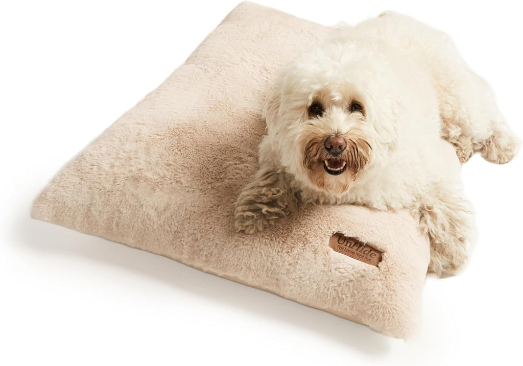 UnHide Floof Pet Pillow, Extra Soft Dog Bed with Removable Faux Fur Cover