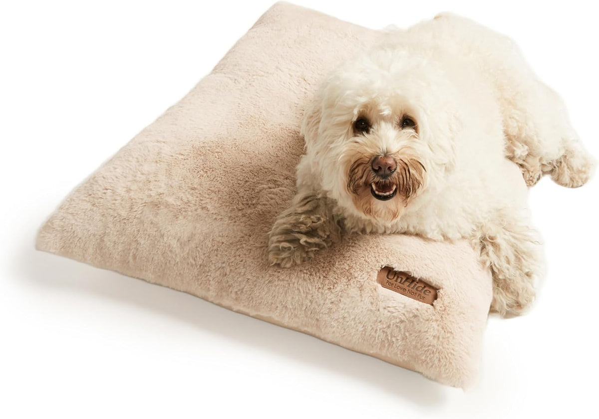 UnHide Floof Pet Pillow, Extra Soft Dog Bed with Removable Faux Fur Cover