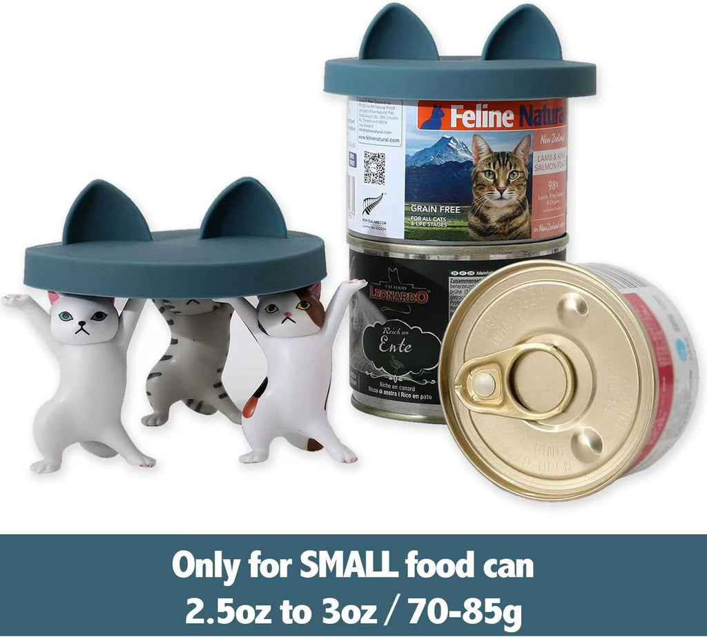 OHMO Cat Food Can Lids for 3oz Small Pet Cans, 3-Pack, Dark Blue