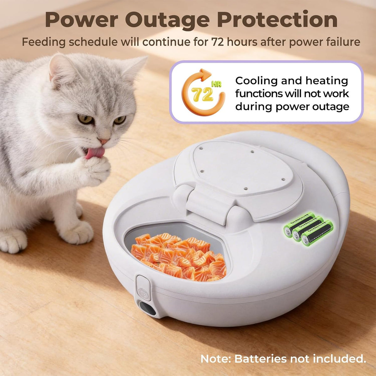 Automatic Cat Feeder for Wet Food, Smart Dual-Temp Semiconductor
