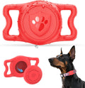IP68 Waterproof AirTag Holder for Dog Collar, Silicone, Red