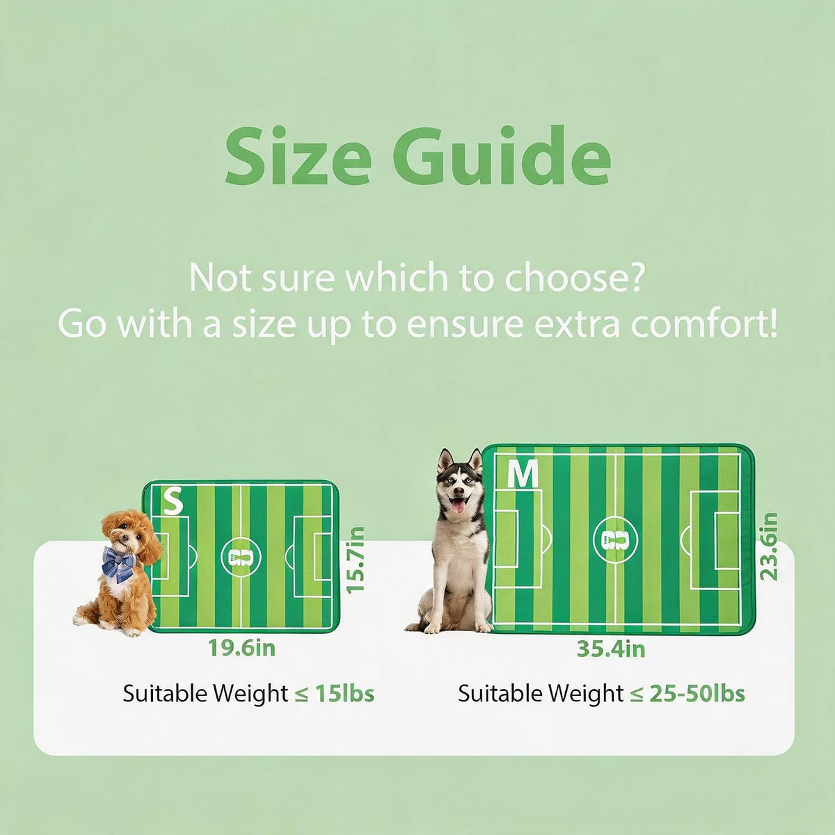 FIFA Dog Cooling Mat, Cooling Blanket for Dogs,Washable, M