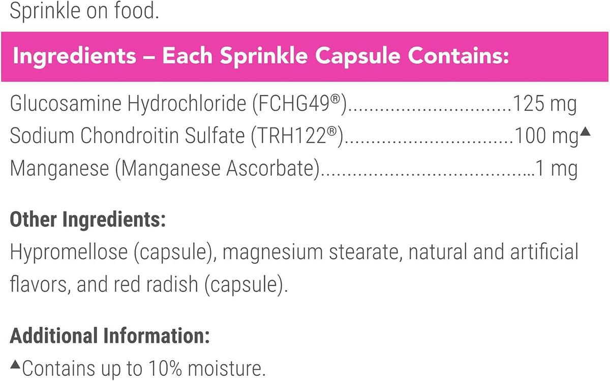 Nutramax Cosequin Joint Supplement for Cats, Easy Sprinkle Capsule, 60ct