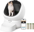 PETLIBRO Automatic Cat Litter Box with AI Waste Analysis, Self Cleaning Cat Litter Box with 55 Count Litter Liners, Smart Luma Litter Box with Auto Odor-Control, Multi-Cats Recognition, Usage Tracking