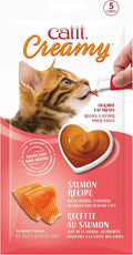 Catit Creamy Lickable Cat Treat, Salmon, 5 Pack