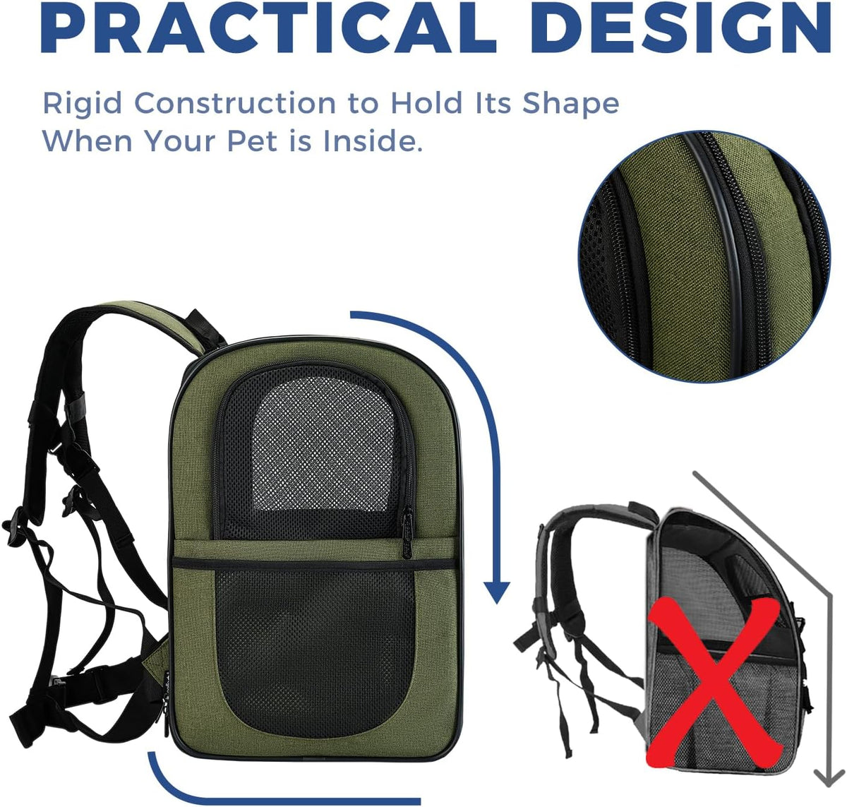 Apollo Walker Cat Backpack Carrier, Support Frame, 16 lb Weight Capacity