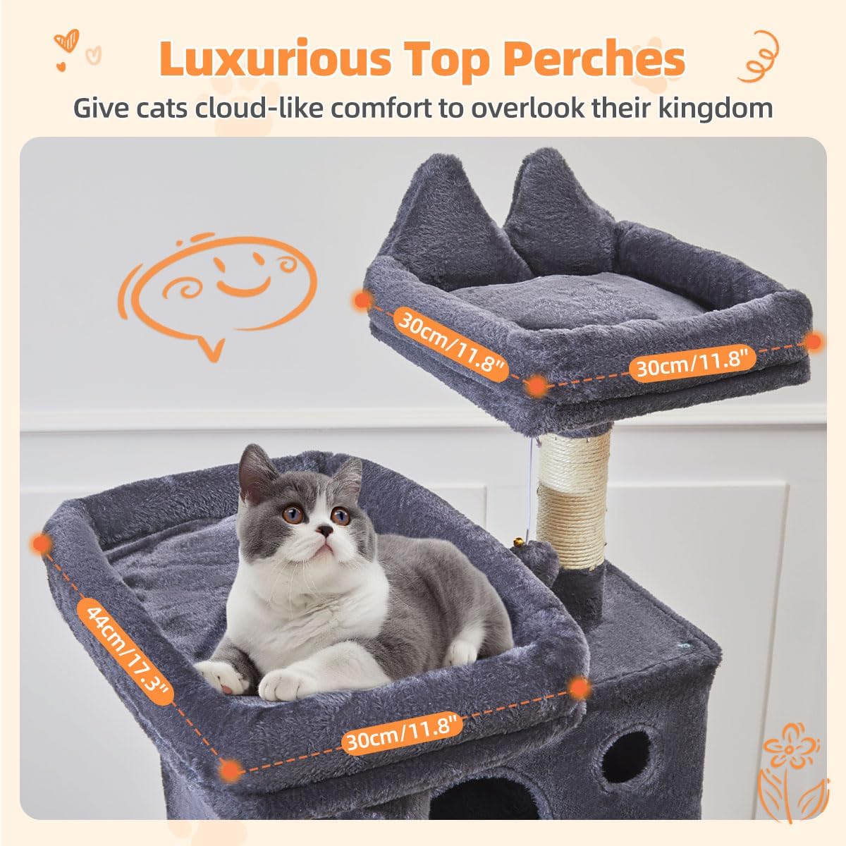 Taoqimiao Cat Tree, 71 in Extra Large Cat Tower for Inddor Cats, MS026LG