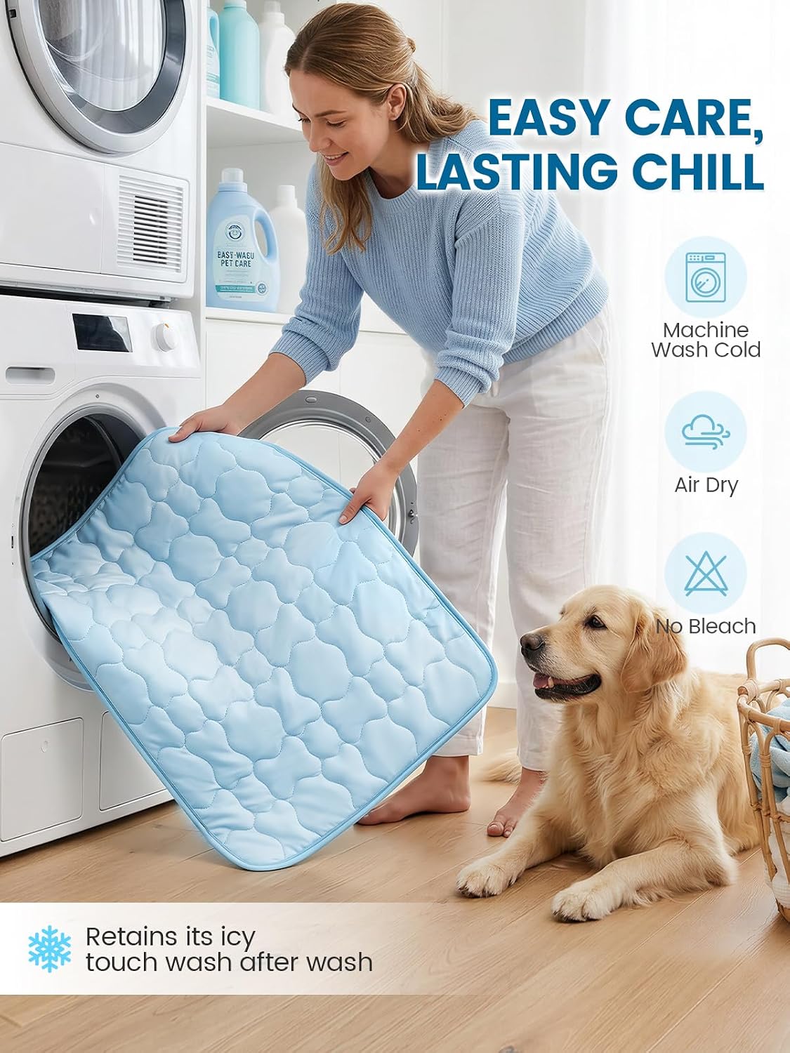 Mora Pets Dog Cooling Mat Pet Cooling Pad for Medium Dogs & Cats Q-Max>0.5