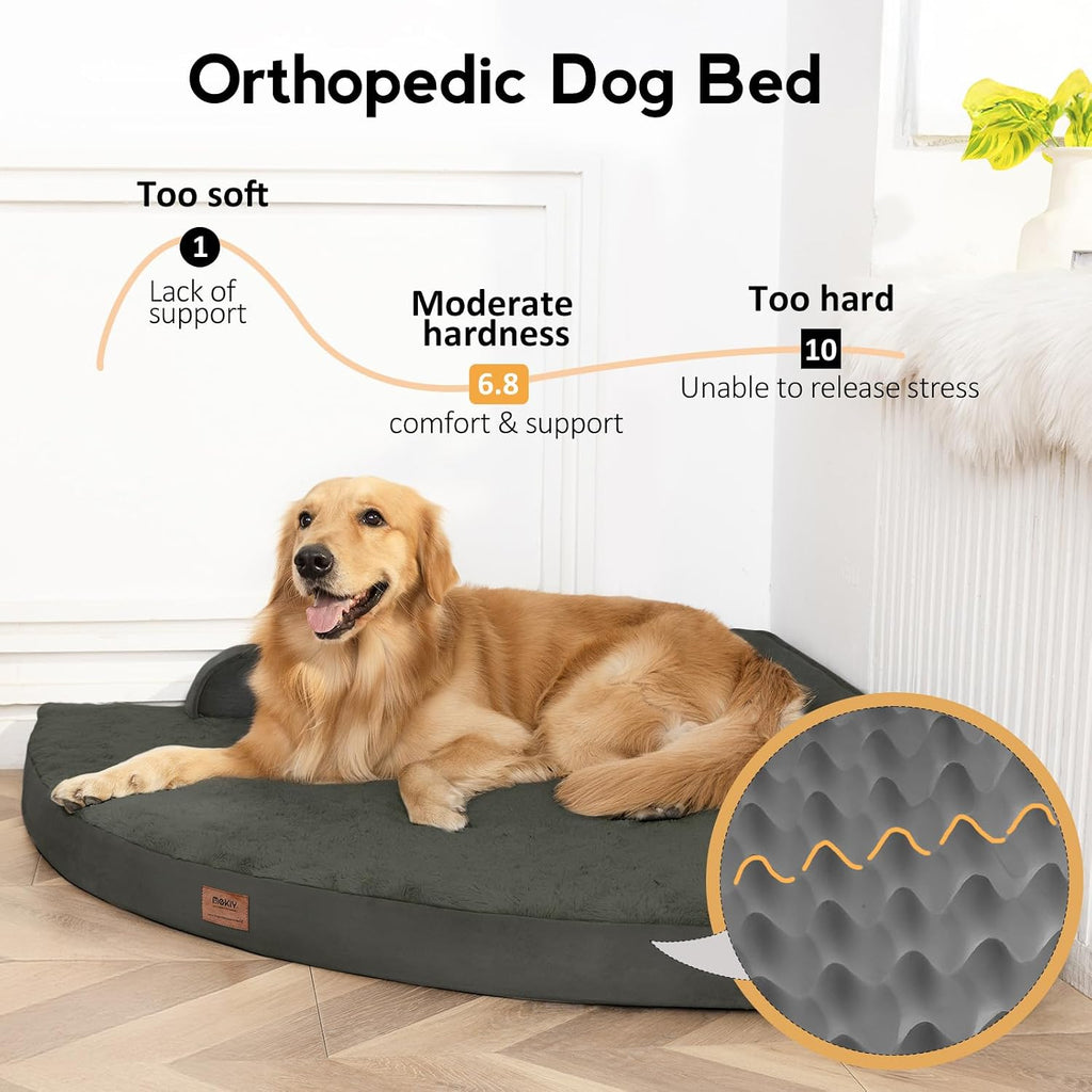 MEKIY Orthopedic Waterproof Dog Bed with Sides for Large Sizes Dogs