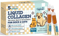 Collagen for Dogs - Liquid Collagen for Dogs & Cats with 5 Collagen Types(I, II, III, V & X) for Skin & Coat, Itch Relief, Hip & Joint, Plus 30B CFU Probiotics, Hyaluronic Acid & Vitamin C,30 Ampoules