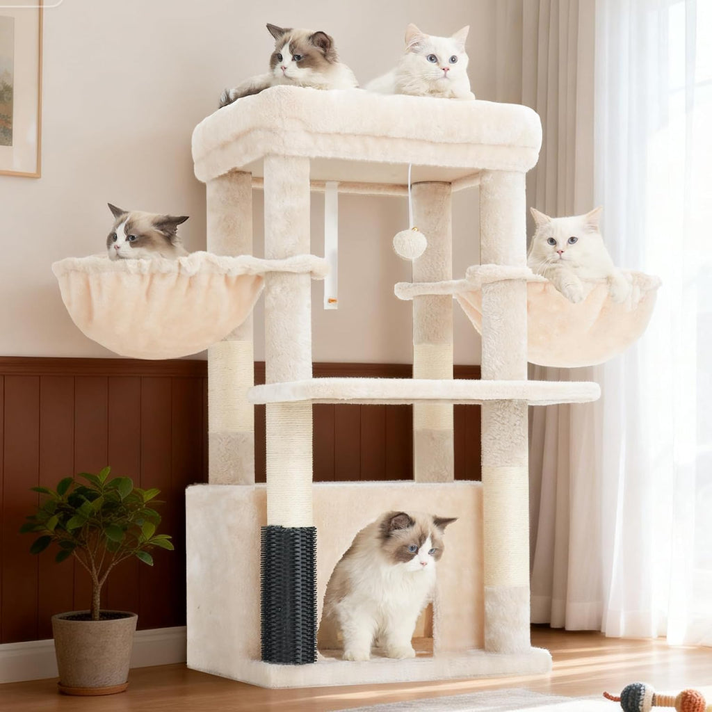 Hey-brother Cat Tree Tower with Large Platform, Spacious Condo, MPJ060M