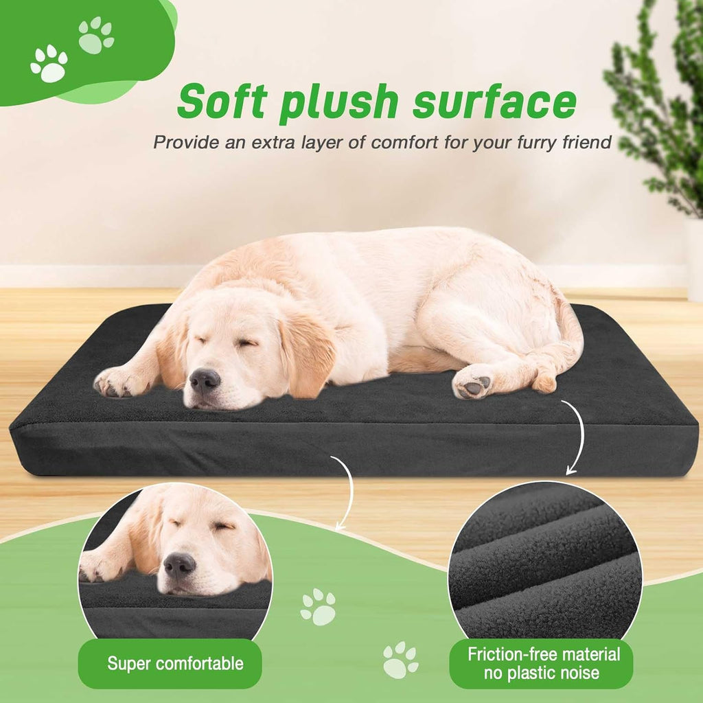 Dog Bed Covers Replacement Washable 100% Waterproof Soft Dog Bed Sheet Black 2 Pack 20" x 30" XS