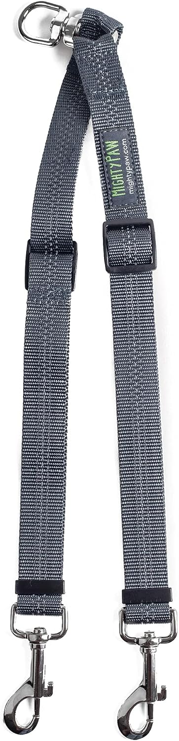 Mighty Paw Double Dog Leash, No Tangle Adjustable Split Lead for Two Dogs