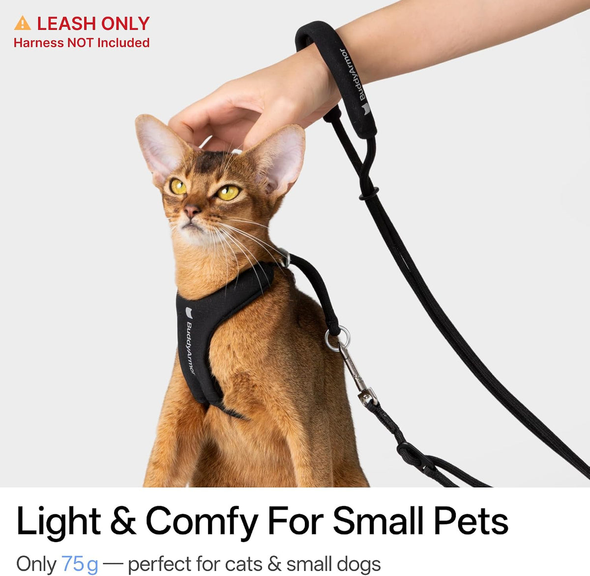 Hands Free Cat Leash Lightweight 4.1-7.2FT Adjustable,Blush Pink