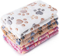 1 Pack 3 Blankets for Dog Puppy Cat (Large 41x31'', Brown, Pink, White)