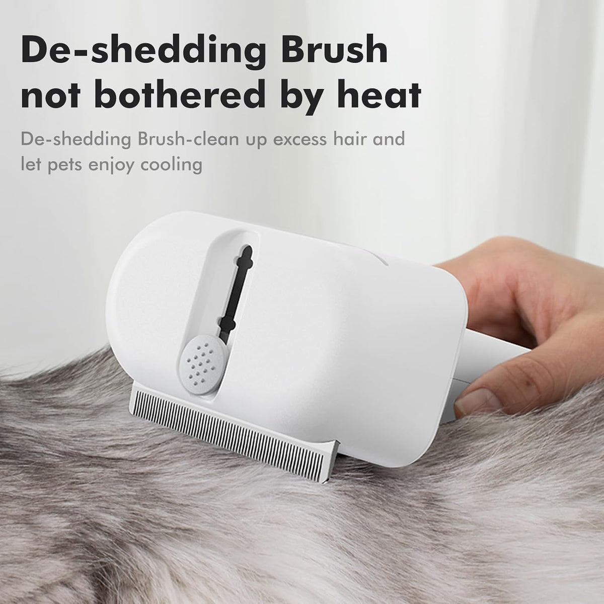 3 In 1 Pet Dematting Tool, Dog Flea Lice Combs for Grooming, Undercoat Rake & Dematting Comb for Detangling Matted or Knotted Undercoat Hair, Great for Short or Long-haired Dogs & Cats -White
