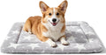 Dog Bed Mat, Reversible Crate Pad & Cute Dog Bed - Machine Washable Kennel Mat with Ultra Soft (Big&Small Stars Gray, 24" L*18" W*1.5" Th)