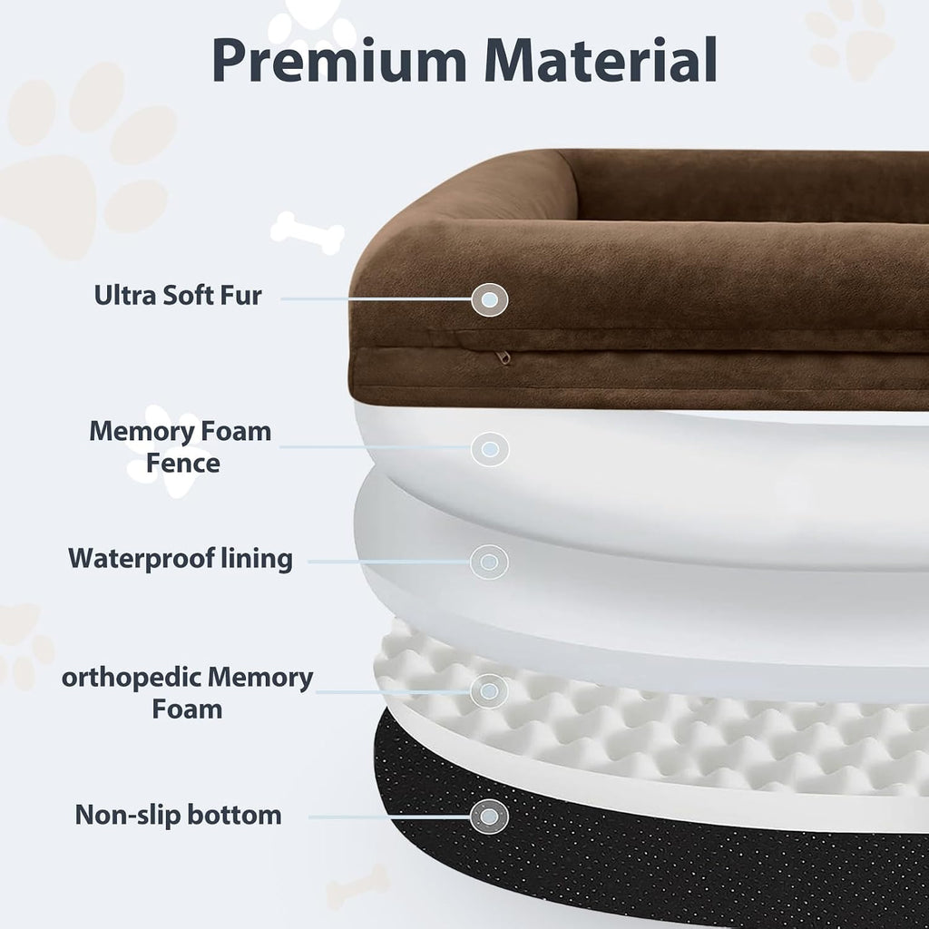 WNPETHOME Human Dog Bed Orthopedic for Adult & Dogs Comfy Sleeping