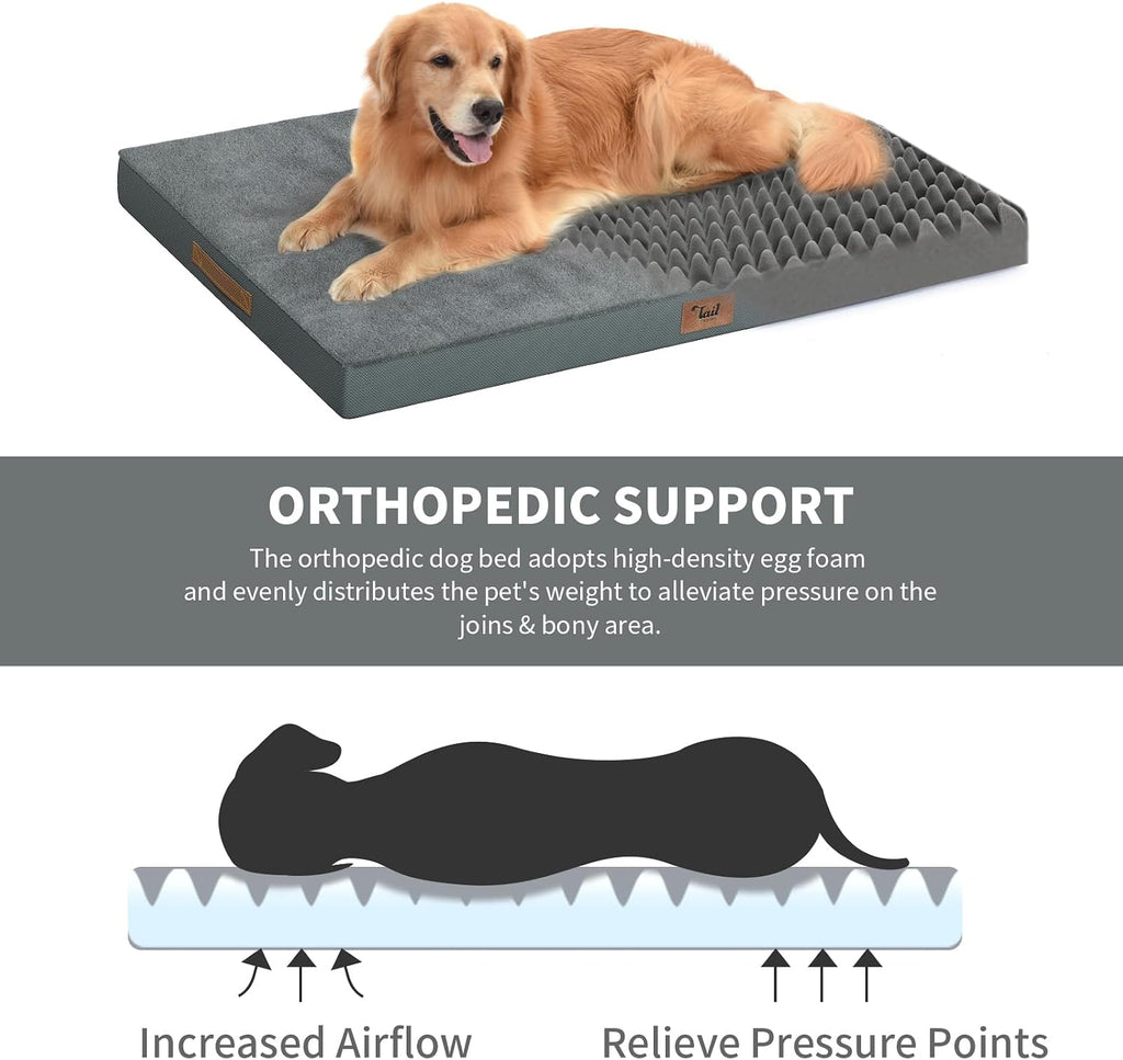 Outdoor Waterproof Orthopedic Dog Bed for Medium Size Dogs