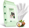 GLADFRESIT Pet Grooming Glove Wipes for Dogs & Cats, 90g, 20 Pcs