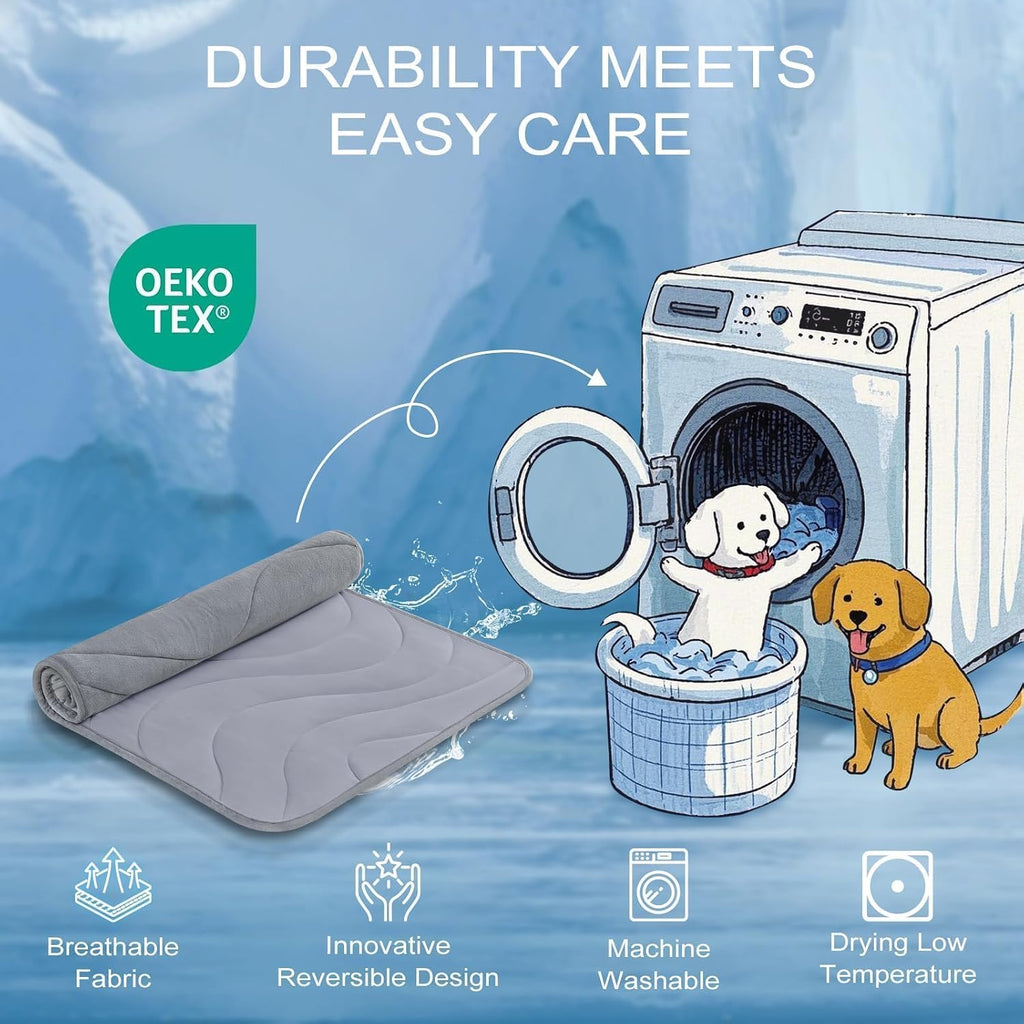 Cozyide Dog Cooling Mat, Q-Max>0.45, 28" L x 22" W, Dark Grey