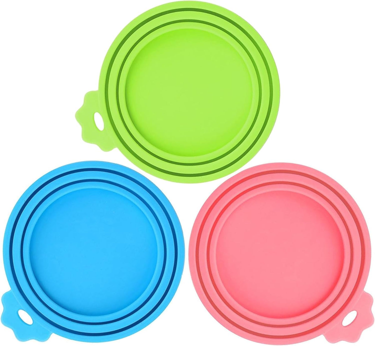 3 Pack Pet Food Can Covers, Silicone Can Lids for Dog & Cat Food