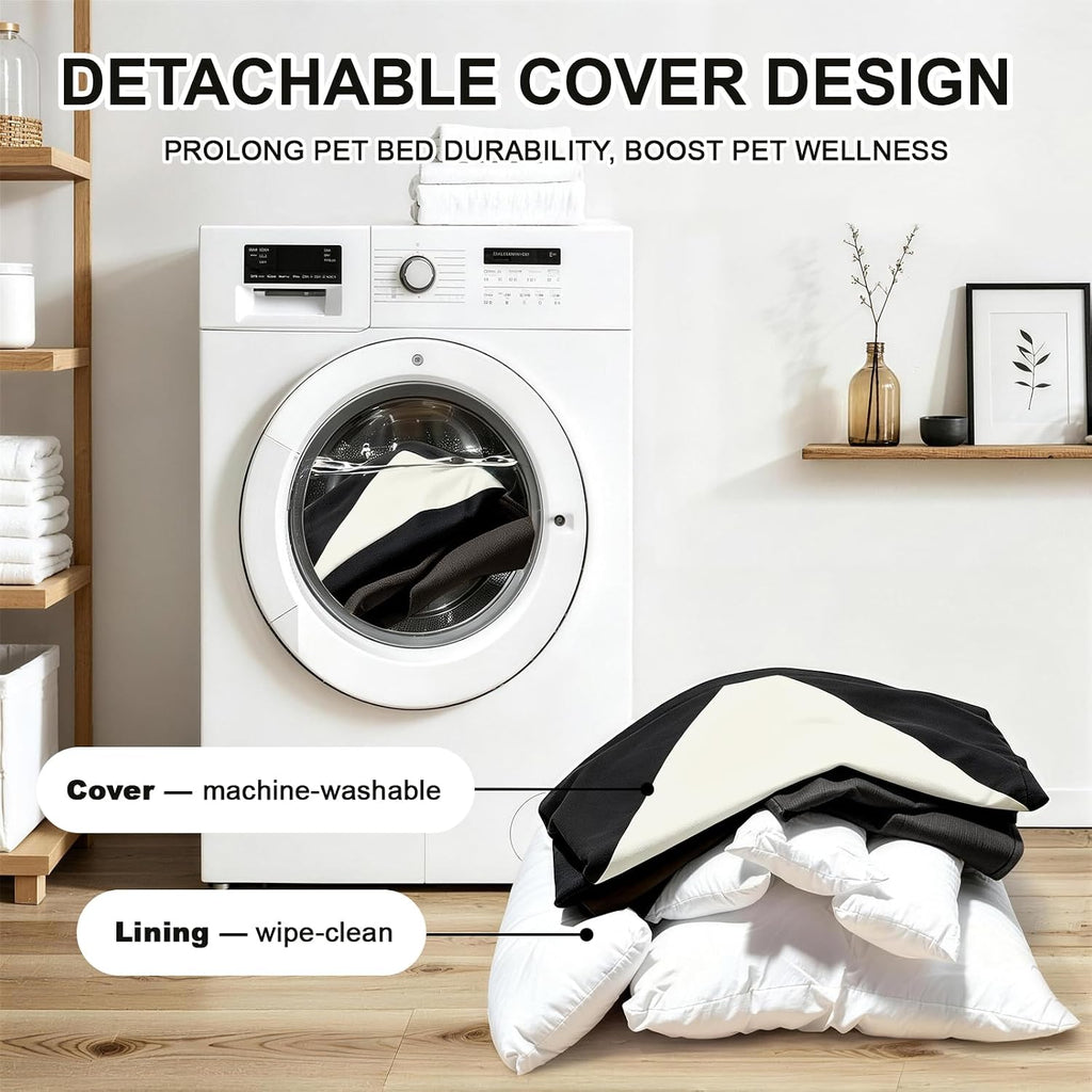 Cotton Canvas Dog Bed (290gsm Thick) 30"x25"x10" Durable Waterproof