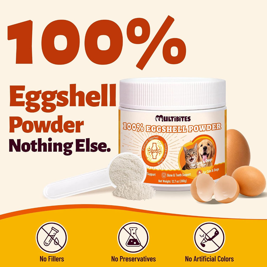 12.7oz Eggshell Powder for Dogs & Cats, Calcium for Dogs & Cats