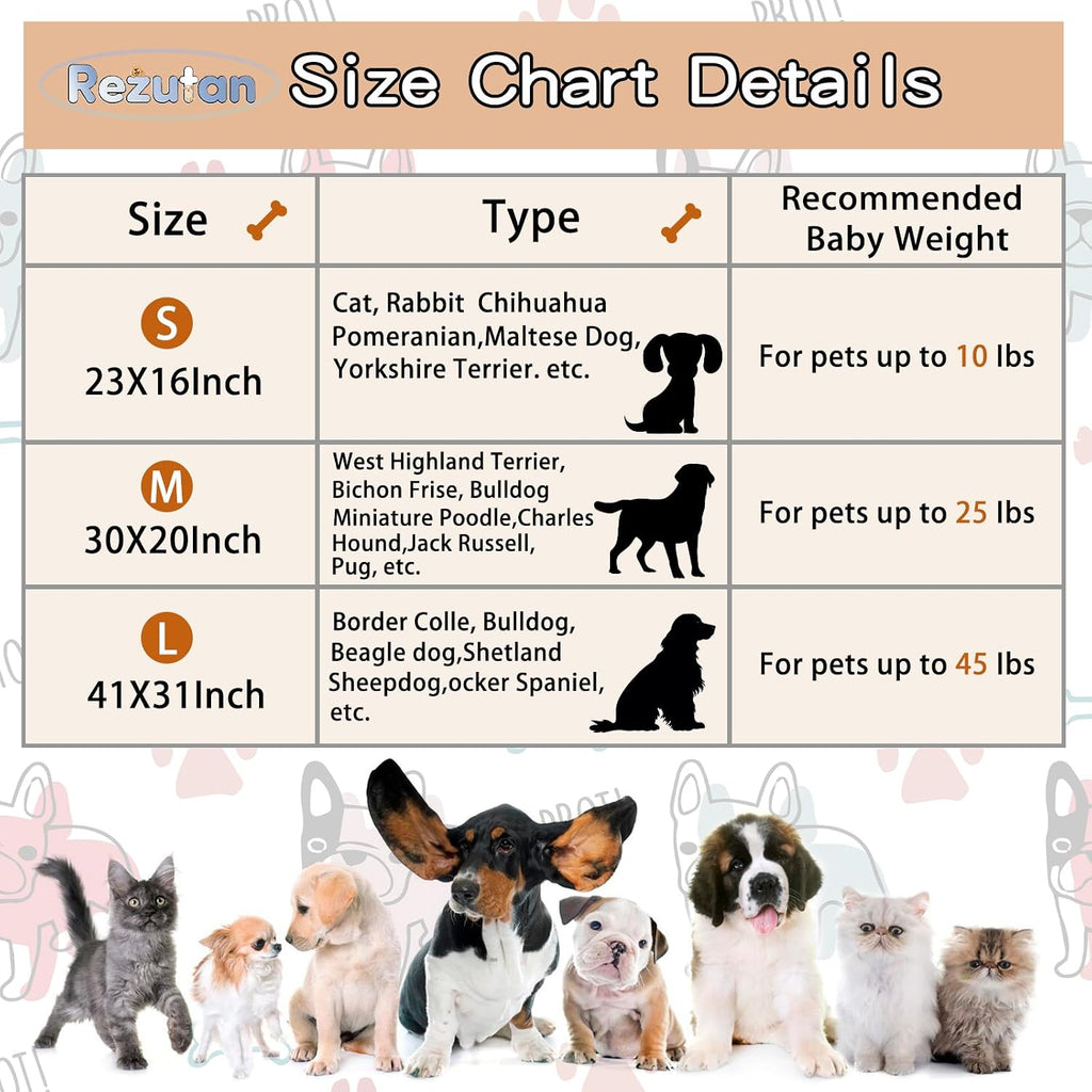 Rezutan Blanket for Large Dogs & Cats Soft Reversible Cute Paw 40"x31"