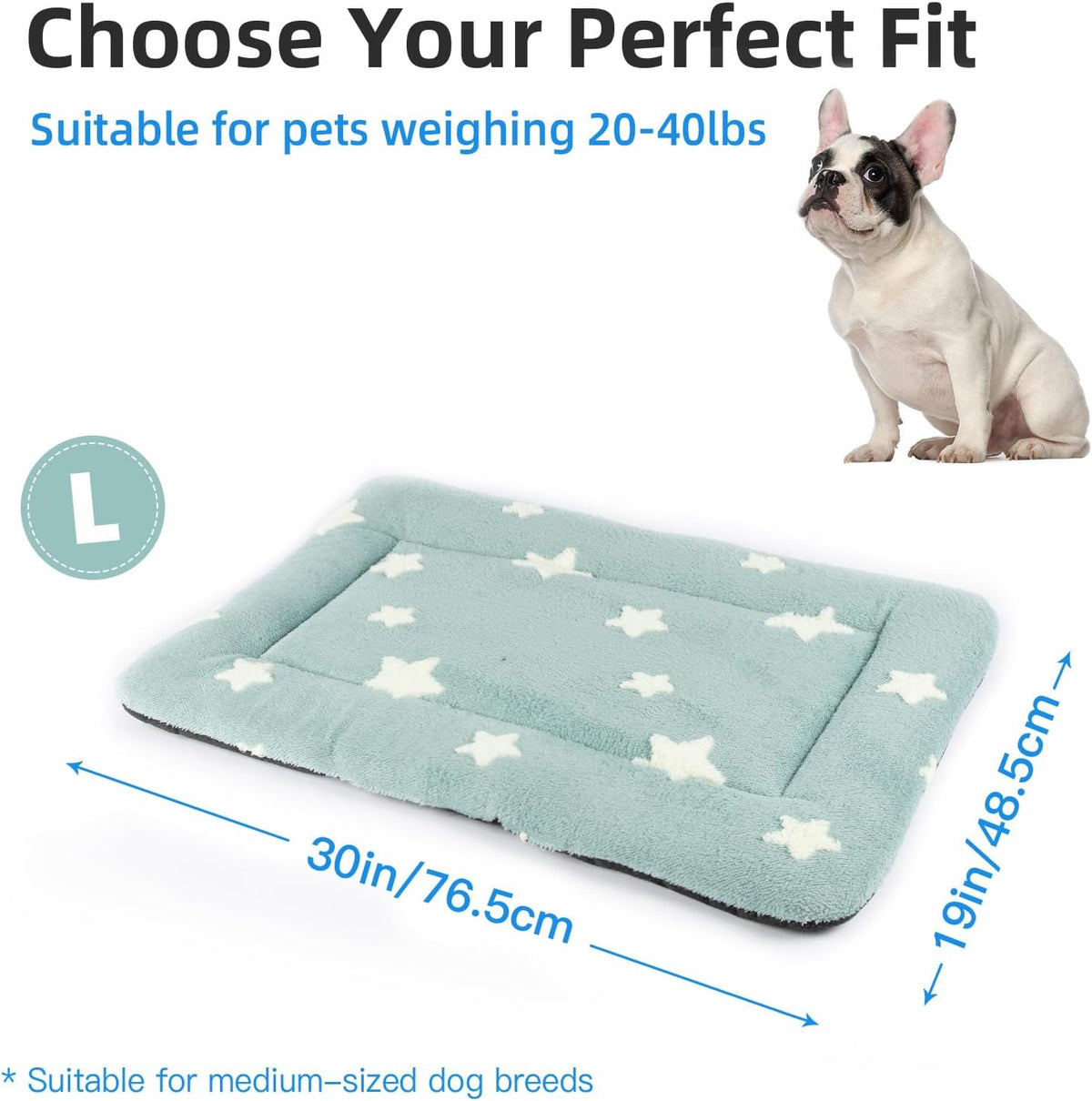 Mora Pets Dog Crate Pad Washable Puppy Dog Bed for Crate Flat Kennel Mat