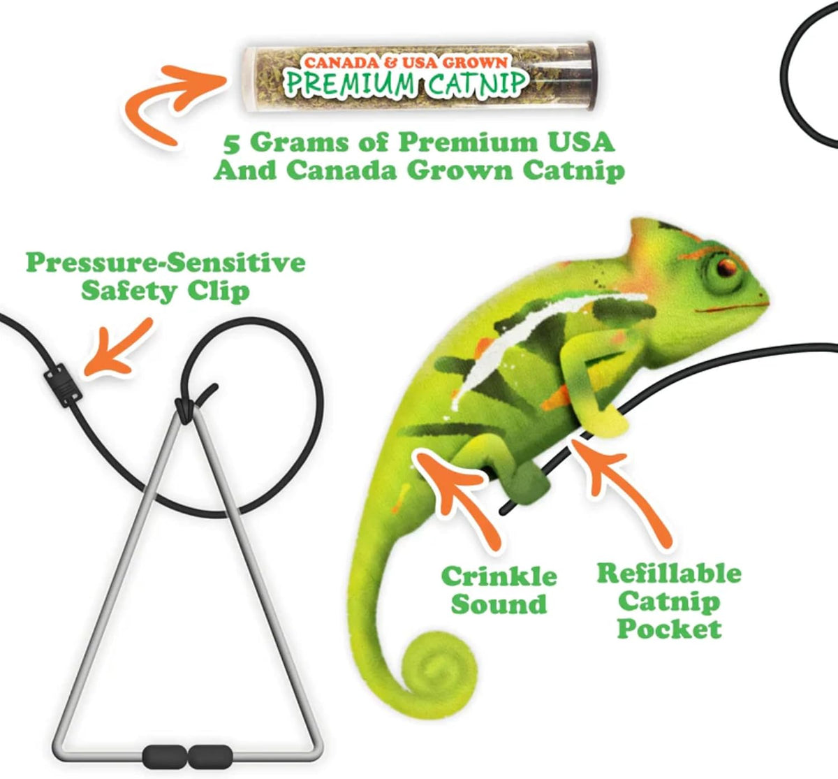 Meowijuana Jump 'n' Jamb Chameleon Cat Toy and Catnip Blend | High Potency