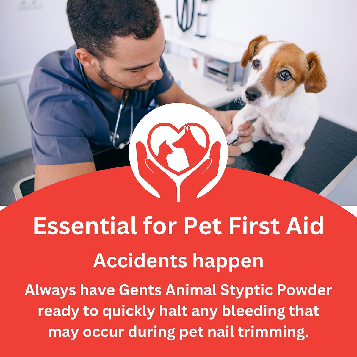 5 oz Styptic Powder for Dogs, Cats & Birds Stops Bleeding– Quick Blood Clotting for Nail Clipping, Minor Cuts, Tail Docking & Wing Clipping – Pet First Aid Hemostatic Powder with Sealed Top & Scoop